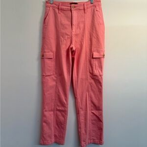 Judy Blue Coral Cargo Pants Womens Size 11/30 High Rise Stretch Utility Pockets